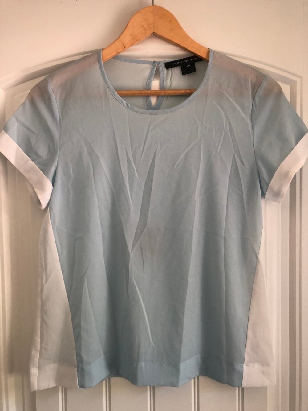 🌸💙 French Connection Baby Blue Tee | XS (Fits XS–S) | Effortlessly Chic 💙🌸